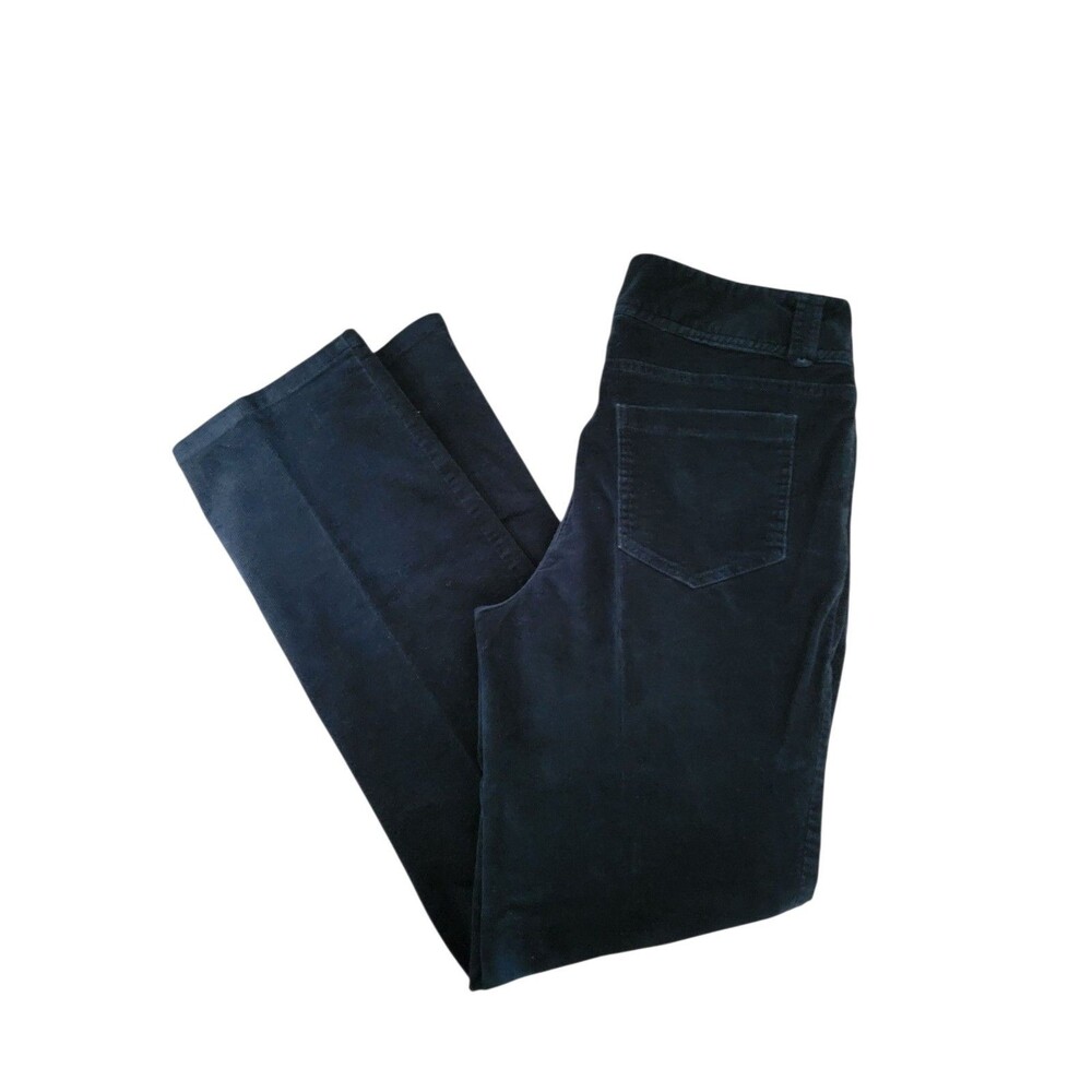 Women's Size 10 Christopher & Banks Corduroy Dark Evergreen Pants Straigh Leg